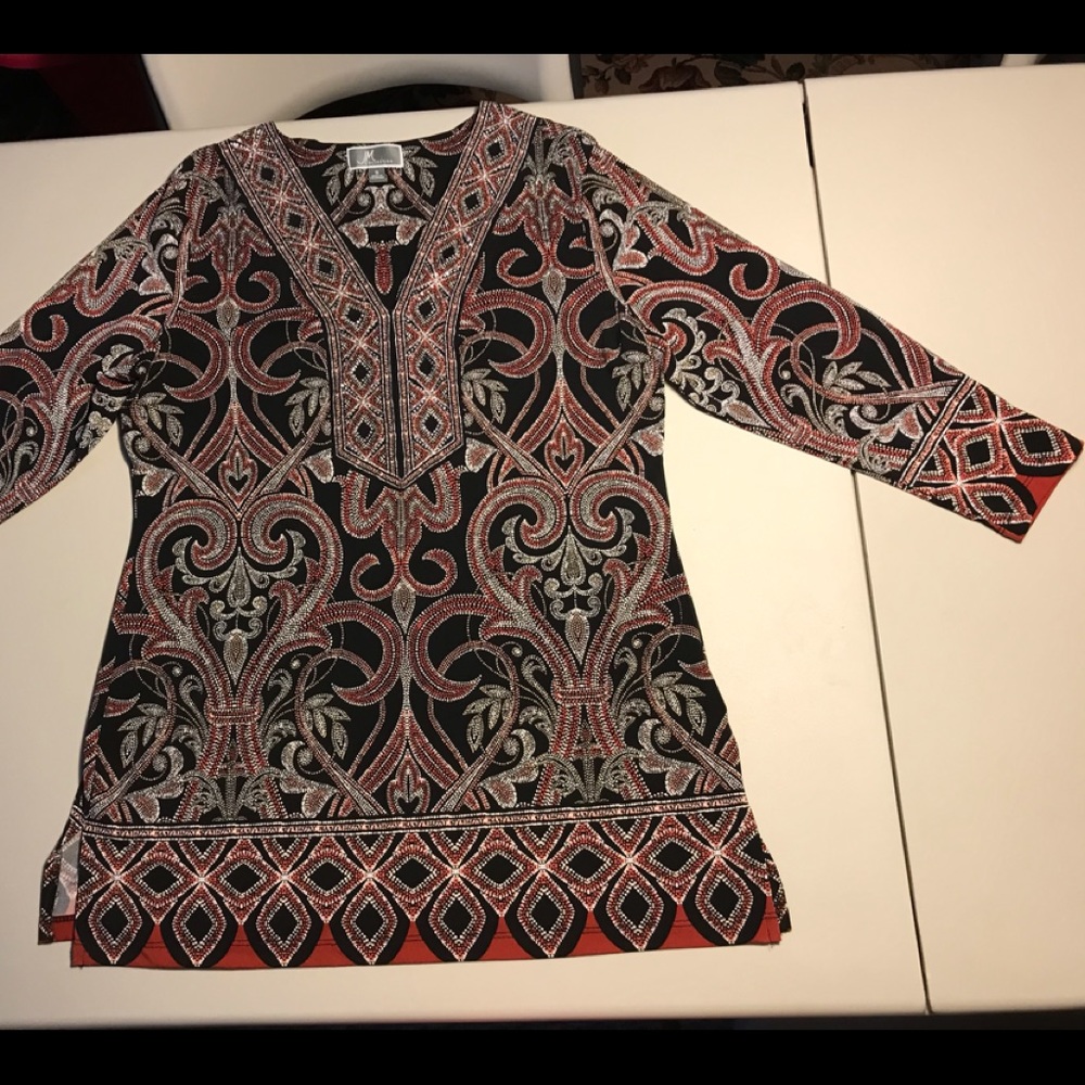 (#0-1) Women blouse top shirt JM Collection size S